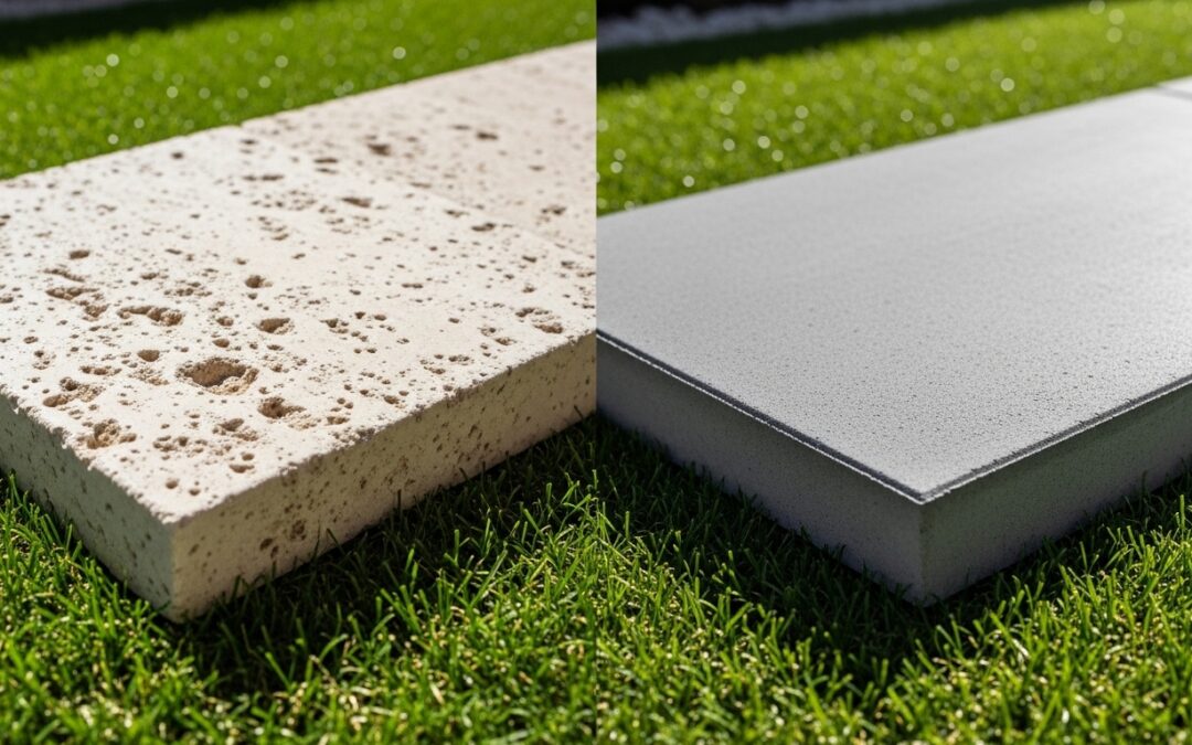 travertine vs concrete pavers